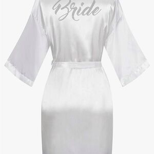 White Satin Bride Robe